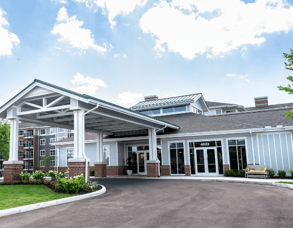 Front entrance to Verena at Hilliard Senior Living 