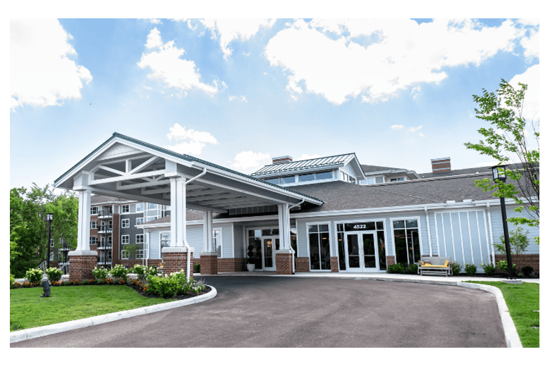 Front entrance to Verena at Hilliard Senior Living 