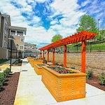 Ivy Creek Gracious Retirement Living Hawthorn Senior independent Living in Glen Mills, Pennsylvania rear exterior garden area