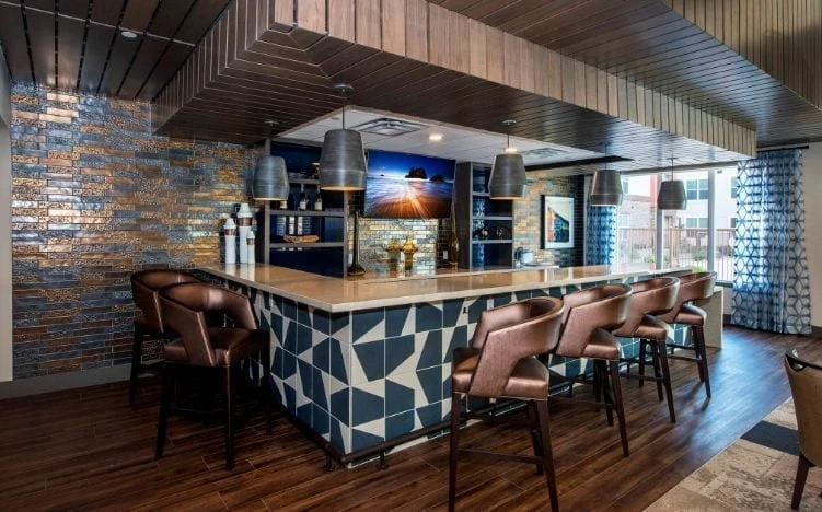 Bar/lounge area at Verena at Gilbert Senior Living 