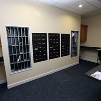 Melrose Meadows package and mail receiving room