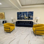 Lenox on the Lake senior living community offering assisted living and memory care in Lauderhill, FL, community sitting area