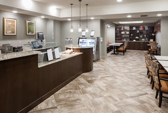 Franklin Park Alamo Heights coffee shop and dining area