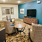 Active adult living and independent living at Watercrest at Shadow Creek Ranch in Pearland, TX, media room