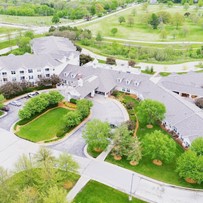 Melrose Meadows drone view exterior