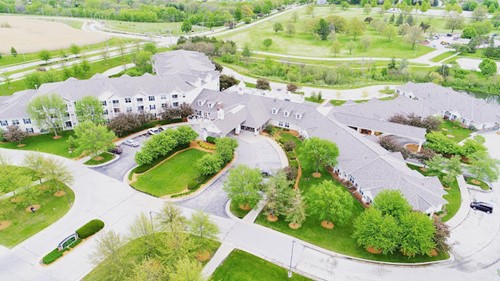 Melrose Meadows drone view exterior