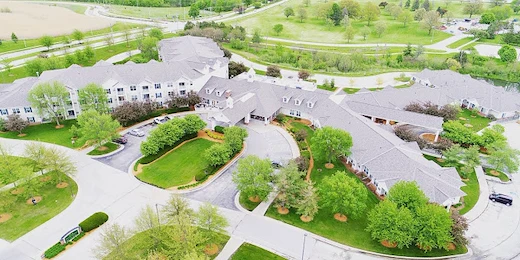 Melrose Meadows drone view exterior