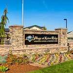The Village at Keizer Ridge Assisted Living and Memory Care community sign