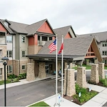 Welcoming entrance for senior residents