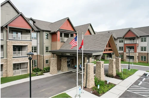 Welcoming entrance for senior residents