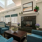 Olympus Ranch Gracious Retirement Living Hawthorn Senior Independent Living in Murray, Utah fireplace
