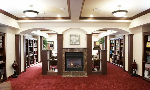 Camden Springs Gracious Retirement Living Hawthorn Senior Independent Living in Elk Grove, California fireplace
