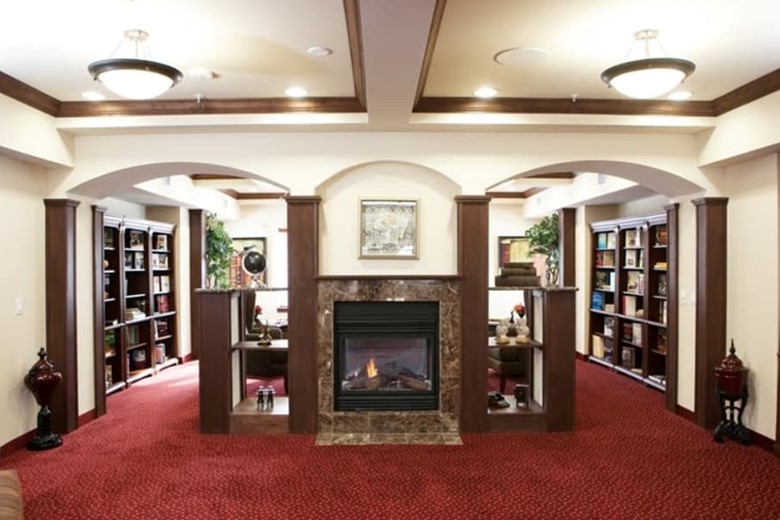 Camden Springs Gracious Retirement Living Hawthorn Senior Independent Living in Elk Grove, California fireplace
