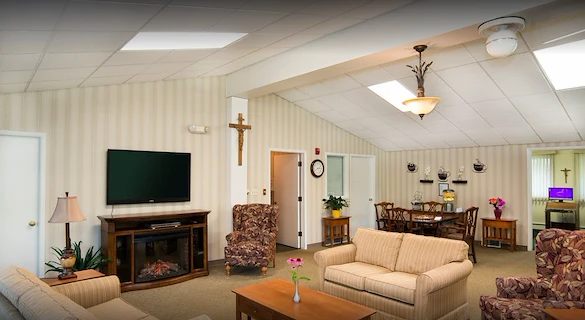 Marian Place Independent Living apartment living room 