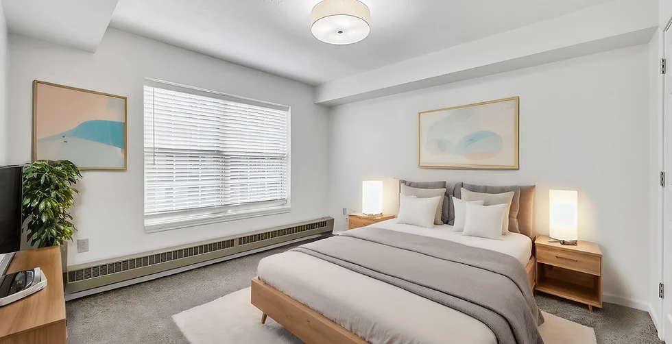 Sage Independence, Independent Living in Des Moines, IA newly renovated apartment furnished bedroom