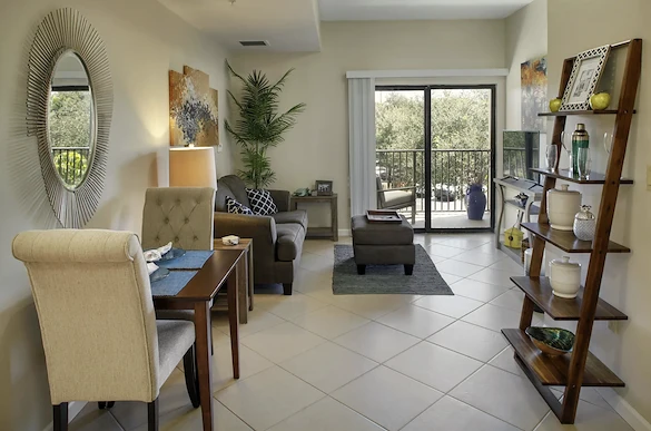 Verena at Delray apartment living room