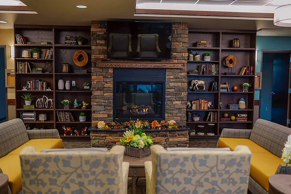 Fieldstone Memory Care of Puyallup fireplace