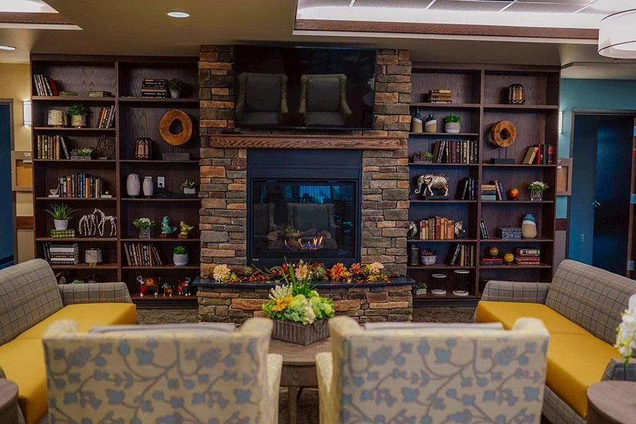 Fieldstone Memory Care of Puyallup fireplace