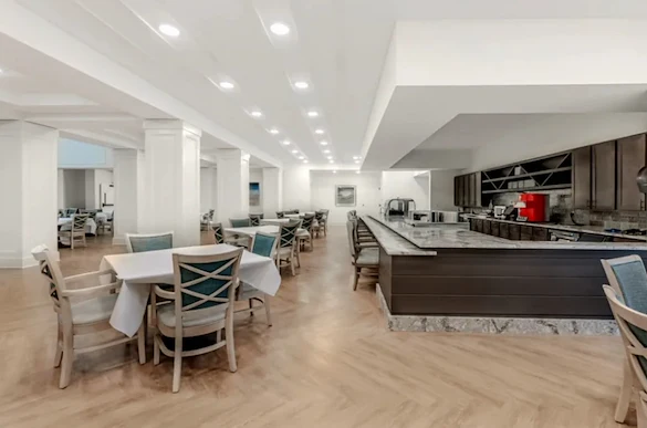 Dining and bar area at The Blake at Panama City Beach