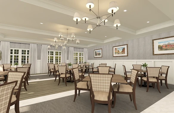 Calumet Trace - a Charter Senior Living Community dining room