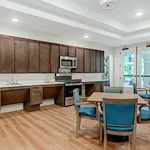 Dining and kitchen area at The Blake at Panama City Beach