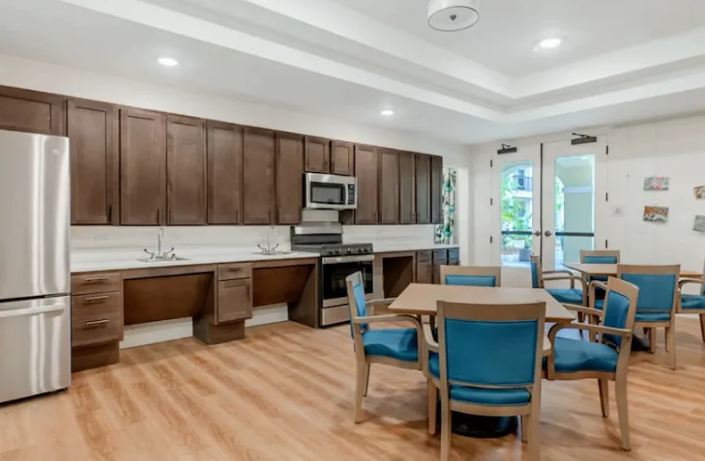 Dining and kitchen area at The Blake at Panama City Beach
