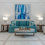 Living area at The Blake at Panama City Beach