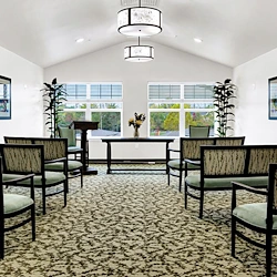 Riverwalk Estates Gracious Retirement Living Hawthorn Senior Independent Living in Kennewick, Washington AI-generated gathering room