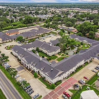 Montclair Park Assisted and Independent Senior Living in Shreveport, LA drone view