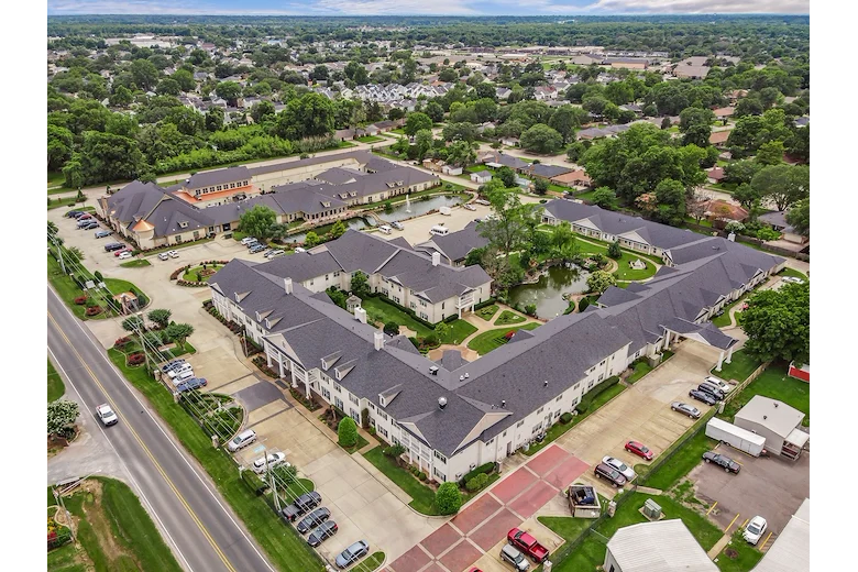Montclair Park Assisted and Independent Senior Living in Shreveport, LA drone view