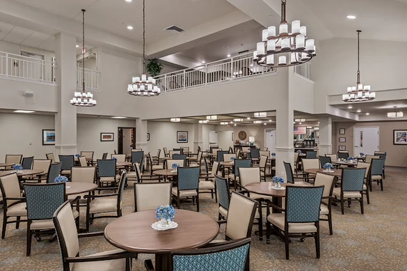 Liberty Heights Gracious Retirement Living Hawthorn Senior Independent Living in Rockwall, Texas dining room