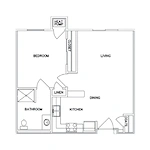 Assisted Living One Bedroom Apartment 