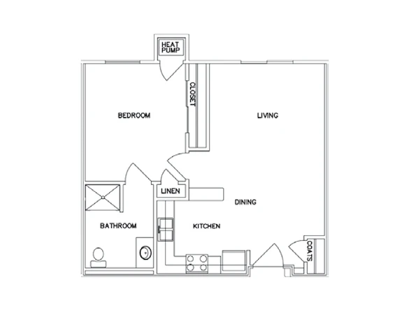 Assisted Living One Bedroom Apartment 