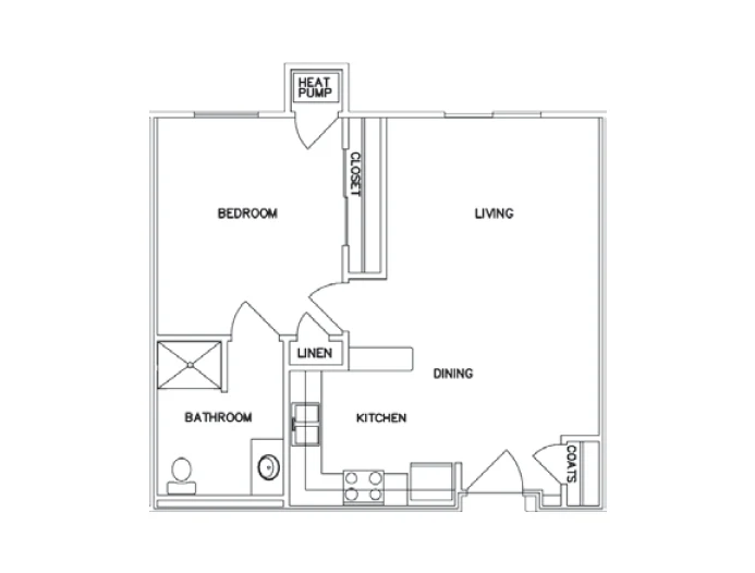 Assisted Living One Bedroom Apartment 