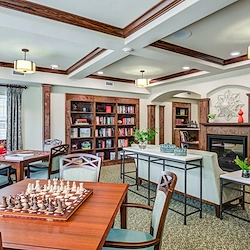 Sterling Heights Gracious Retirement Living Hawthorn Senior Independent Living in Bethlehem, Pennsylvania fireplace