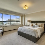 Judson Park Senior Living in Des Moines, WA, apartment bedroom with a view