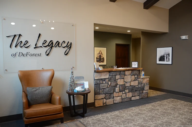 The Legacy of DeForest, WI, front desk