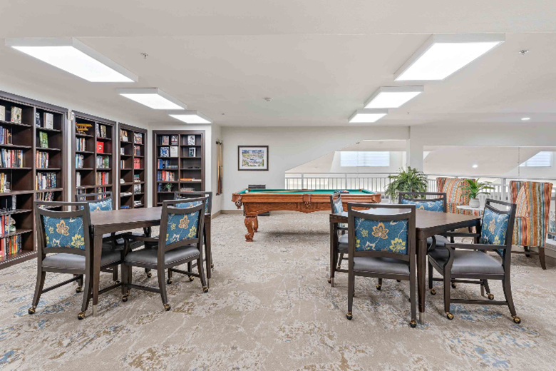 Shads Landing Gracious Retirement Living Hawthorn Senior Independent Living in Charlotte, North Carolina game room