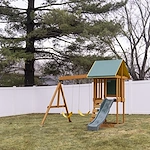 Legato Living Residential Memory Care at Legacy senior living community offering assisted living, memory care, adult day services, and respite care in Omaha, NE, outdoor area featuring a playset