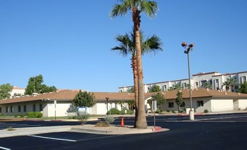 Front view of Nursing Center - entrance off Sunnyside Ave.