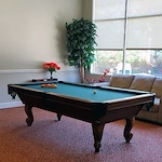 Avamere at Park Place senior living community offering assisted living and respite care in Tigard, OR, pool table