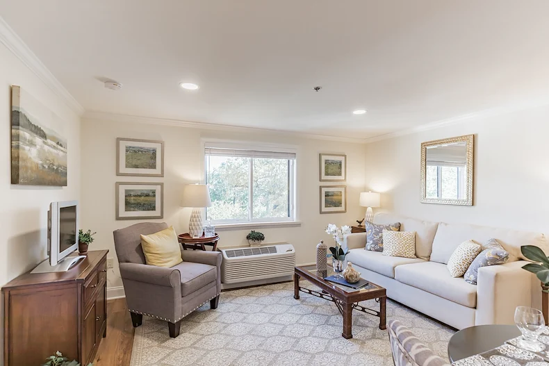 The Mansion at Rosemont Senior Living in Rosemont, PA, living room