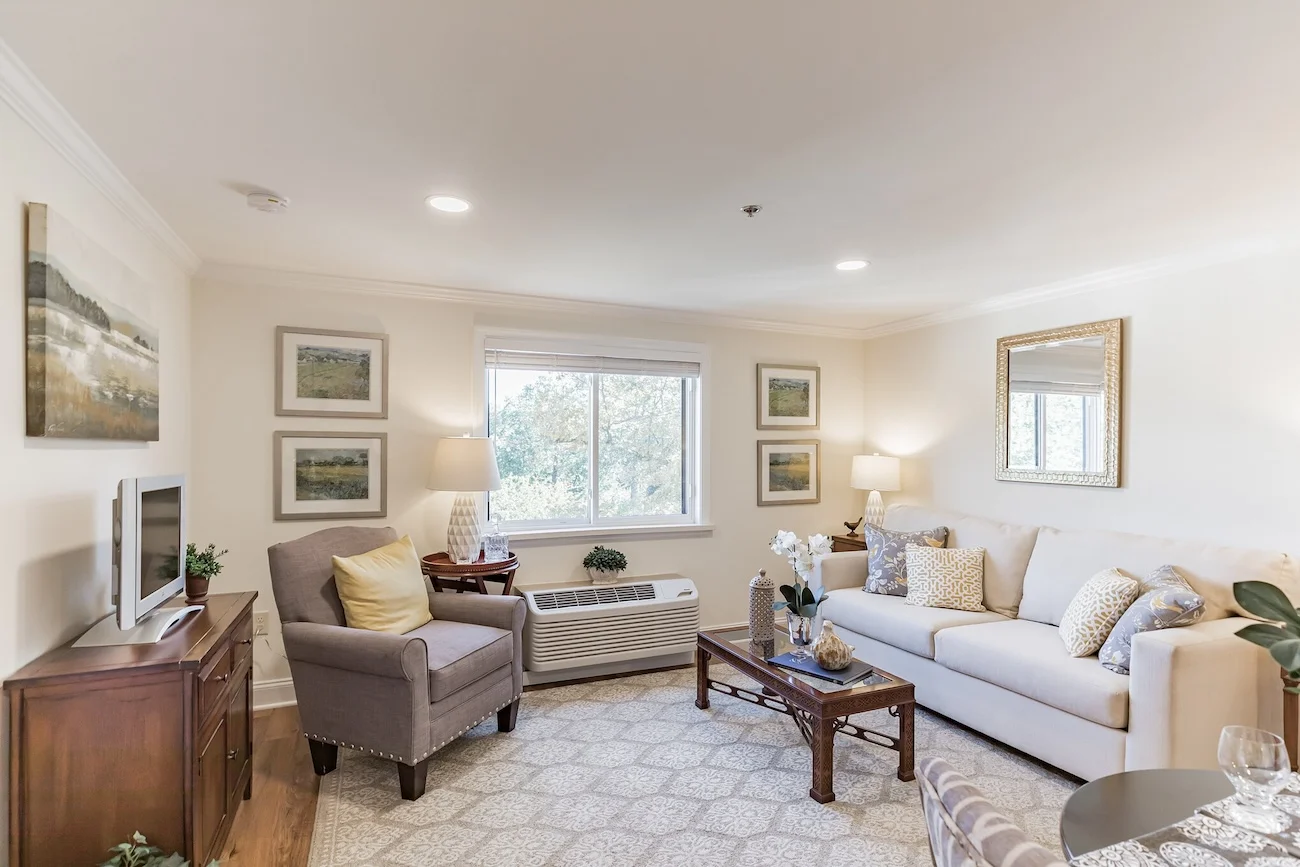 The Mansion at Rosemont Senior Living in Rosemont, PA, living room