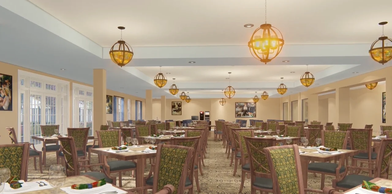 Senior living dining room