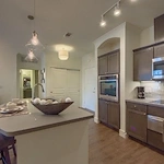 Kitchen in an apartment at Verena at Leander Senior Living