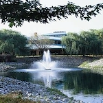 Ascension Living Bethlehem Woods Village senior living community offering independent living, assisted living, and memory care in La Grange Park, IL, outdoor fountain