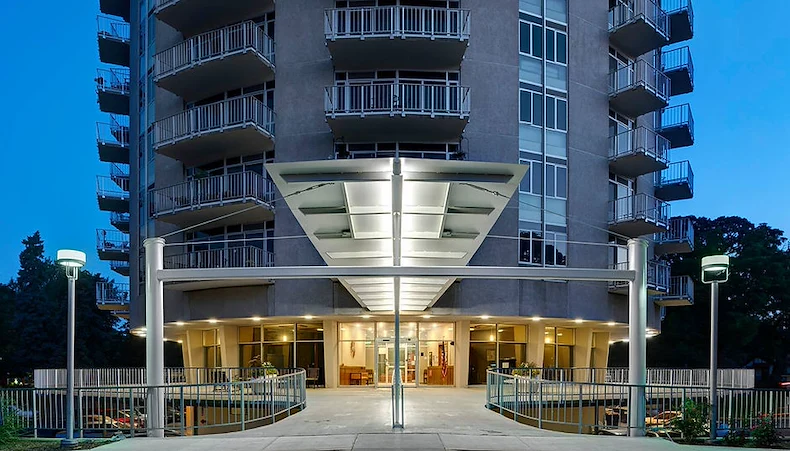 Plymouth Place independent living front exterior