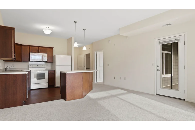 Kitchen in the apartments at the Waters of Edina 