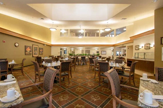 Wenatchee Senior Living by Cogir senior living community offering independent living, assisted living, and respite care in Wenatchee, WA, formal dining room