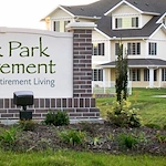Oak Park Retirement Hawthorn Senior Independent Living in Salisbury, North Carolina front exterior welcome sign